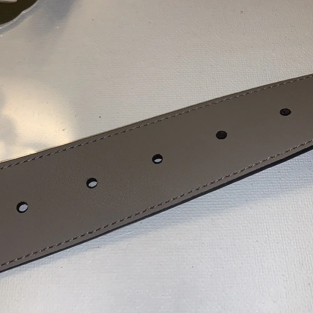Gucci leather belt interlocking GG